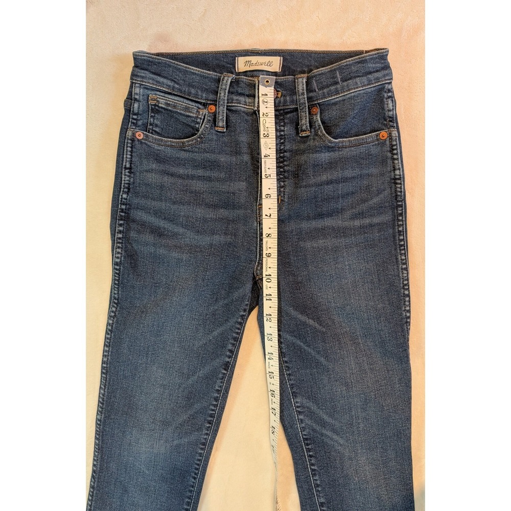 Madewell 10" High-Rise Skinny Jeans Dark Wash Denim Womens Size‎ 25 - Picture 9 of 12